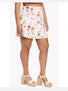 Floral A-Line Mini Skirt - BP Brand Size 1x From Nordstrom